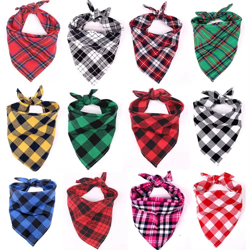 Classic Dog Bandana – Stylish Cotton Bibs for Medium & Large Dogs