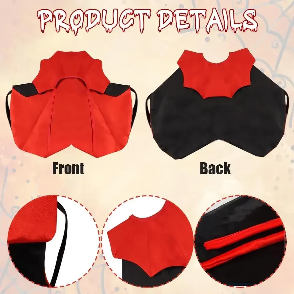 Pet Vampire Cape – Hauntingly Cute Halloween Costume for Cats & Small Dogs