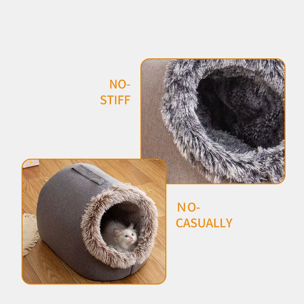 WarmNest Cozy Cave – Self-Warming Tent Bed for Cats & Small Dogs